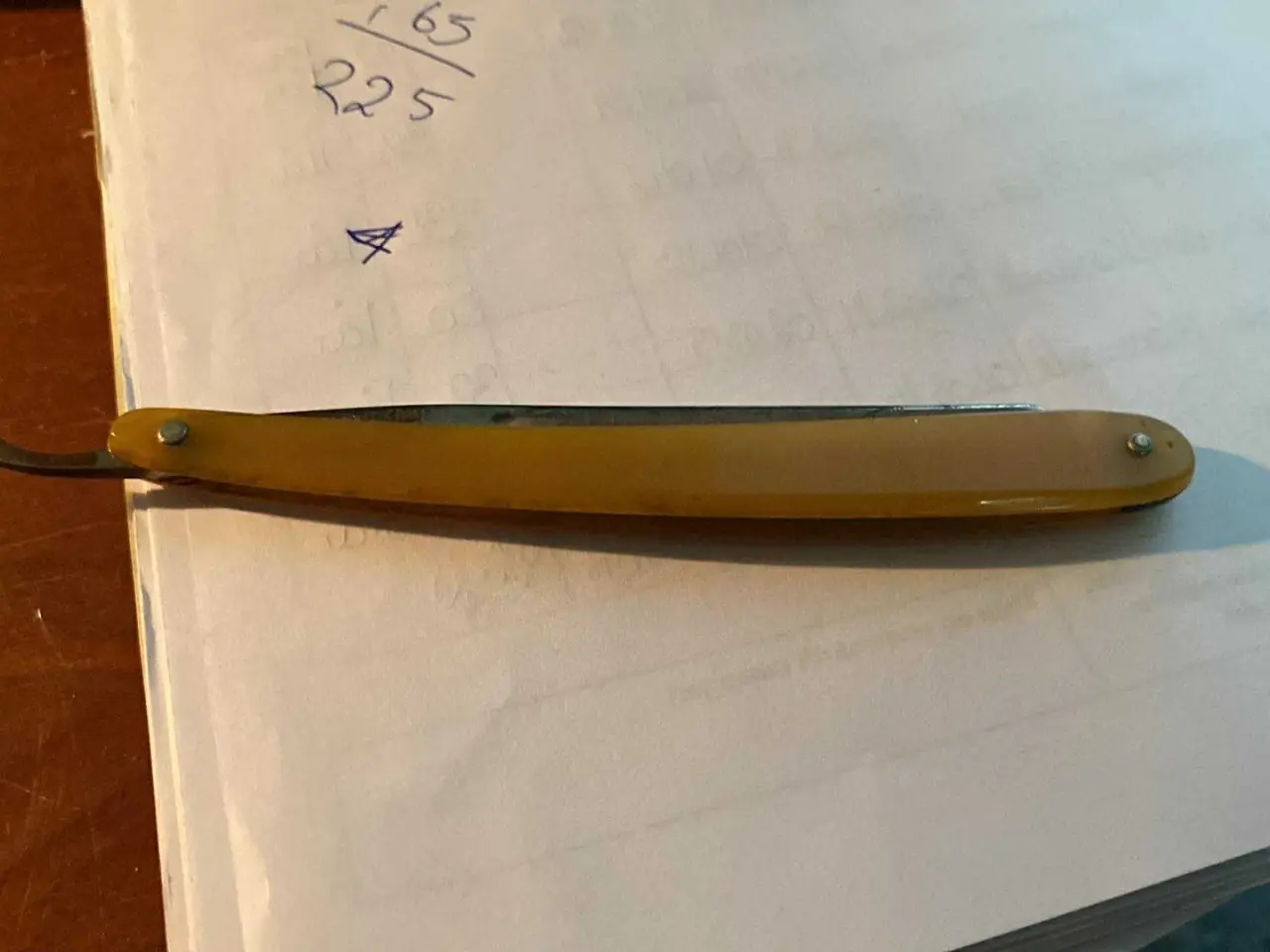 Billede 1 - Barberkniv fra Biedermeier