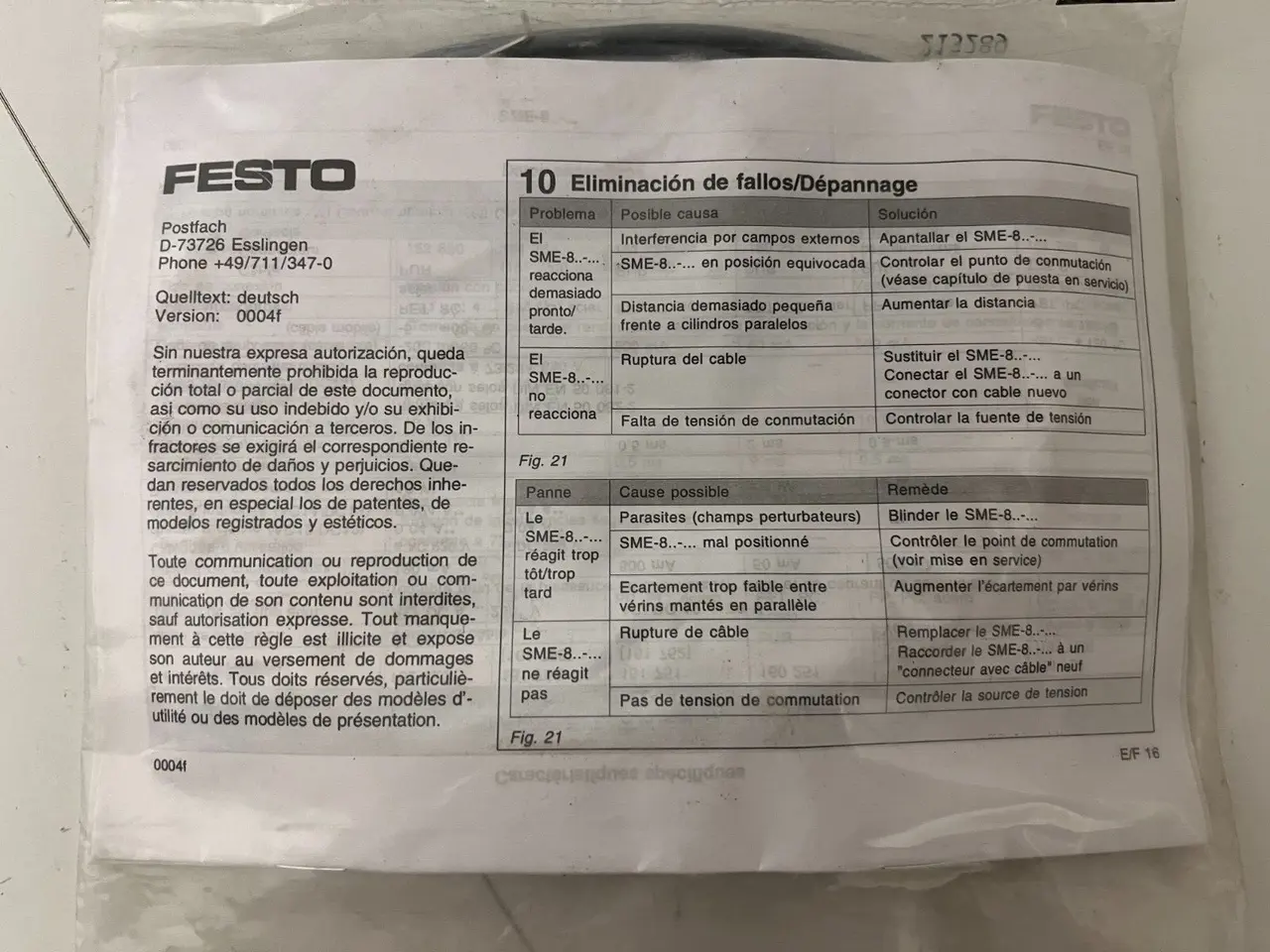Billede 6 - Festo SME-8 Proximity Sensor 10M kabel – ny