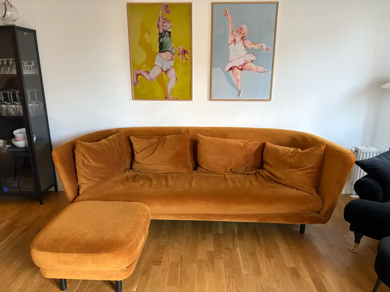 Billede 1 - Velour sofa