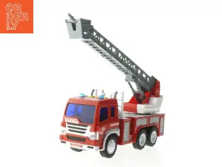 Model brandbil med stige (str. 14x27x9 cm)