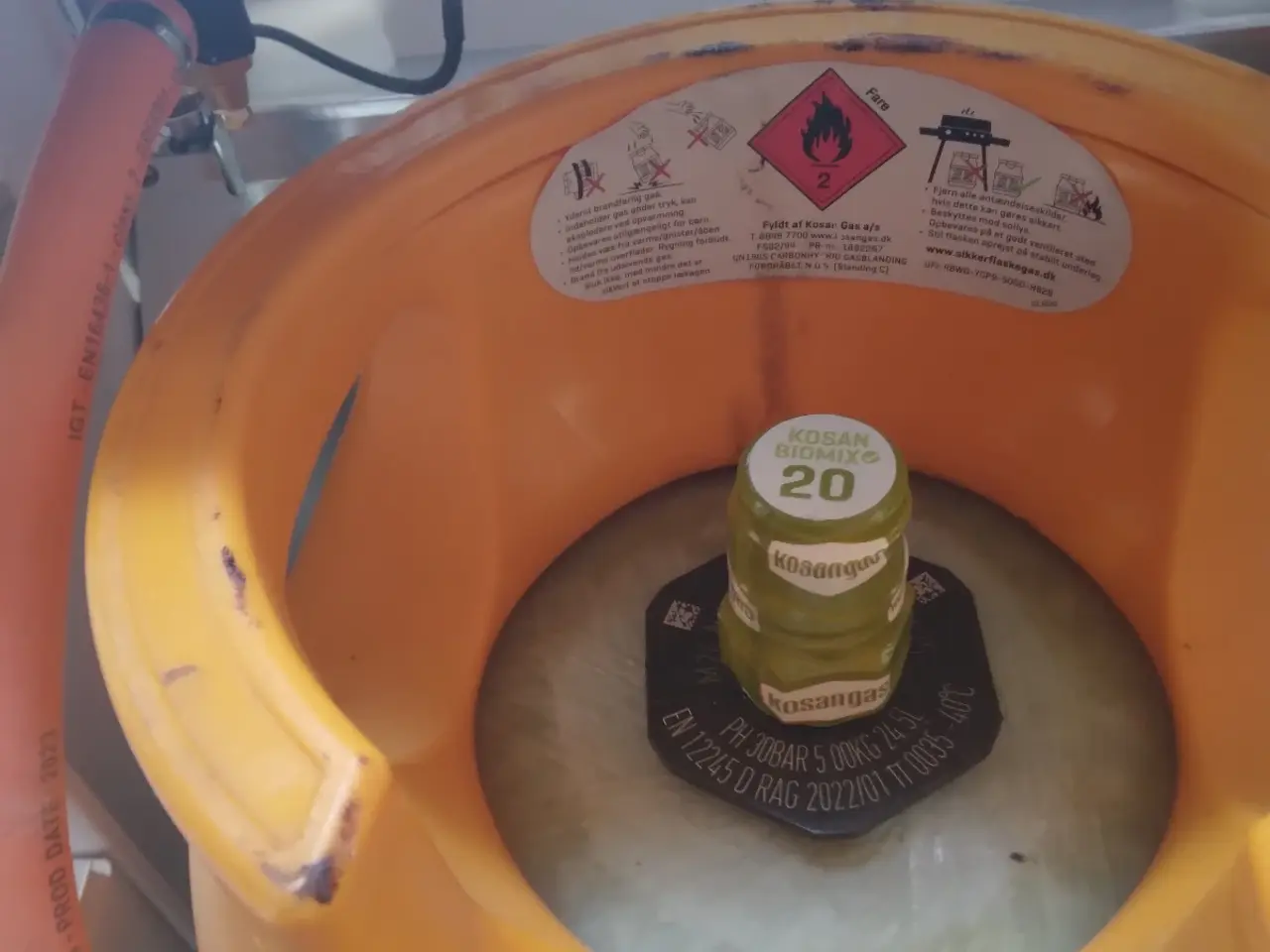 Billede 2 - Fyldt letvægt gasflaske 10 kg 