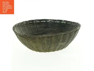 Sølv Fil de Fer Flettet Metal Kurv (str. Diameter 23 cm h 7 cm)