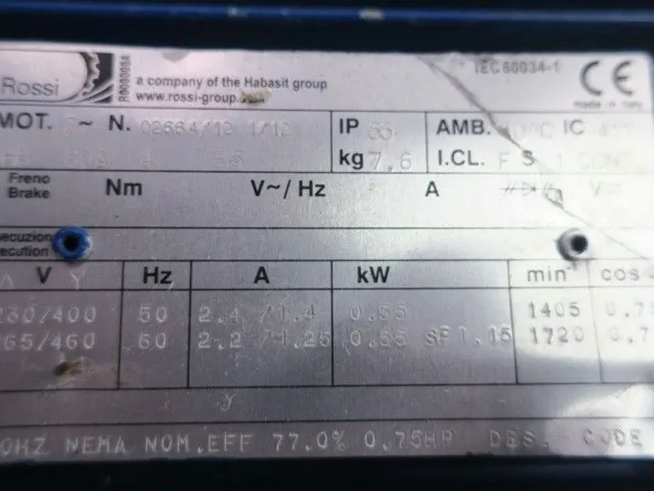 Billede 4 - Ubrugt 1,5 kW ICME gear-motor