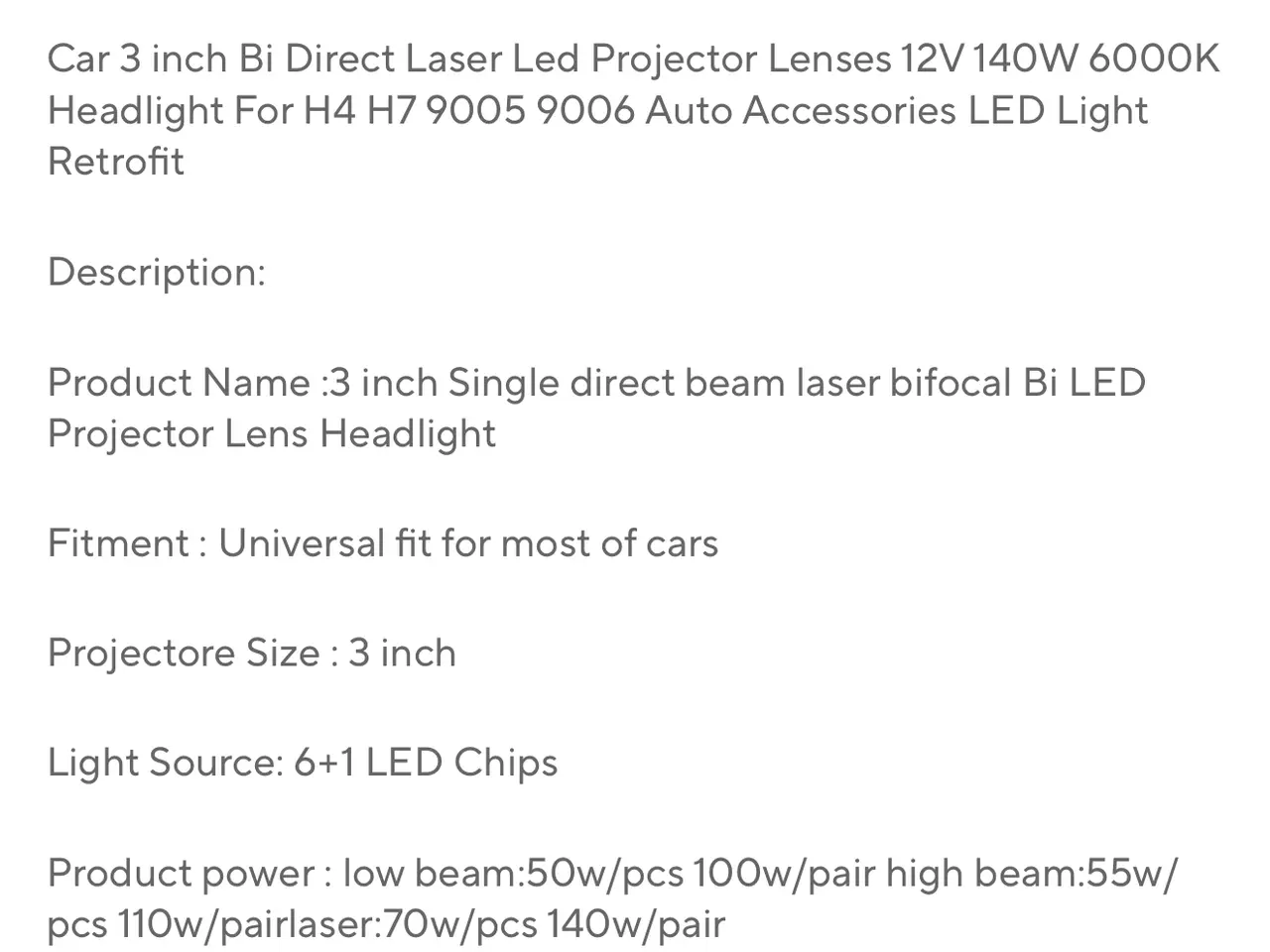 Billede 20 - MC eller Bil - Bi Direct Laser Led Projector Lense