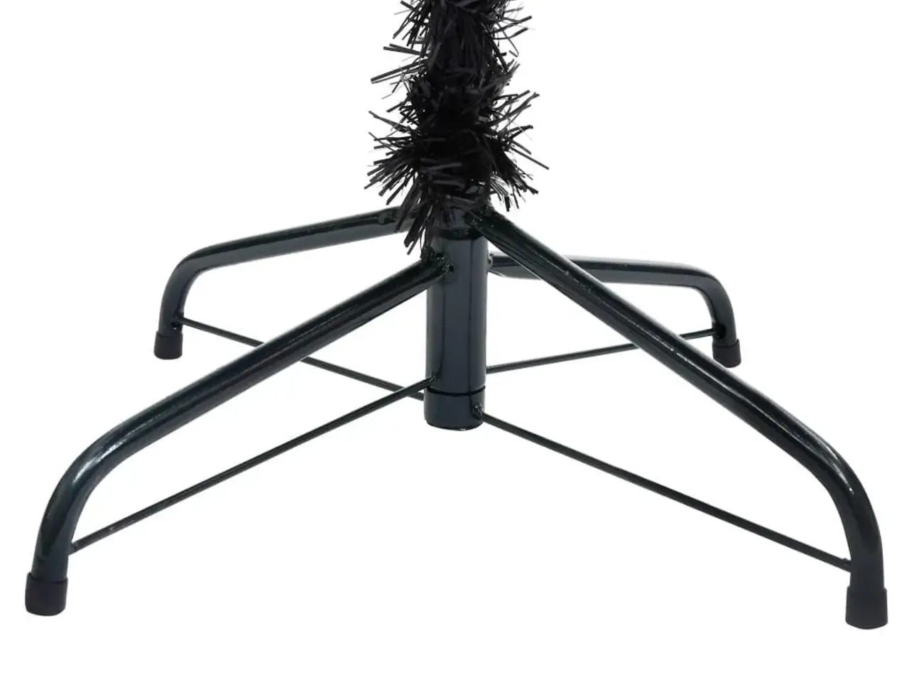 Billede 4 - Kunstigt juletræ med juletræsfod 150 cm PVC sort