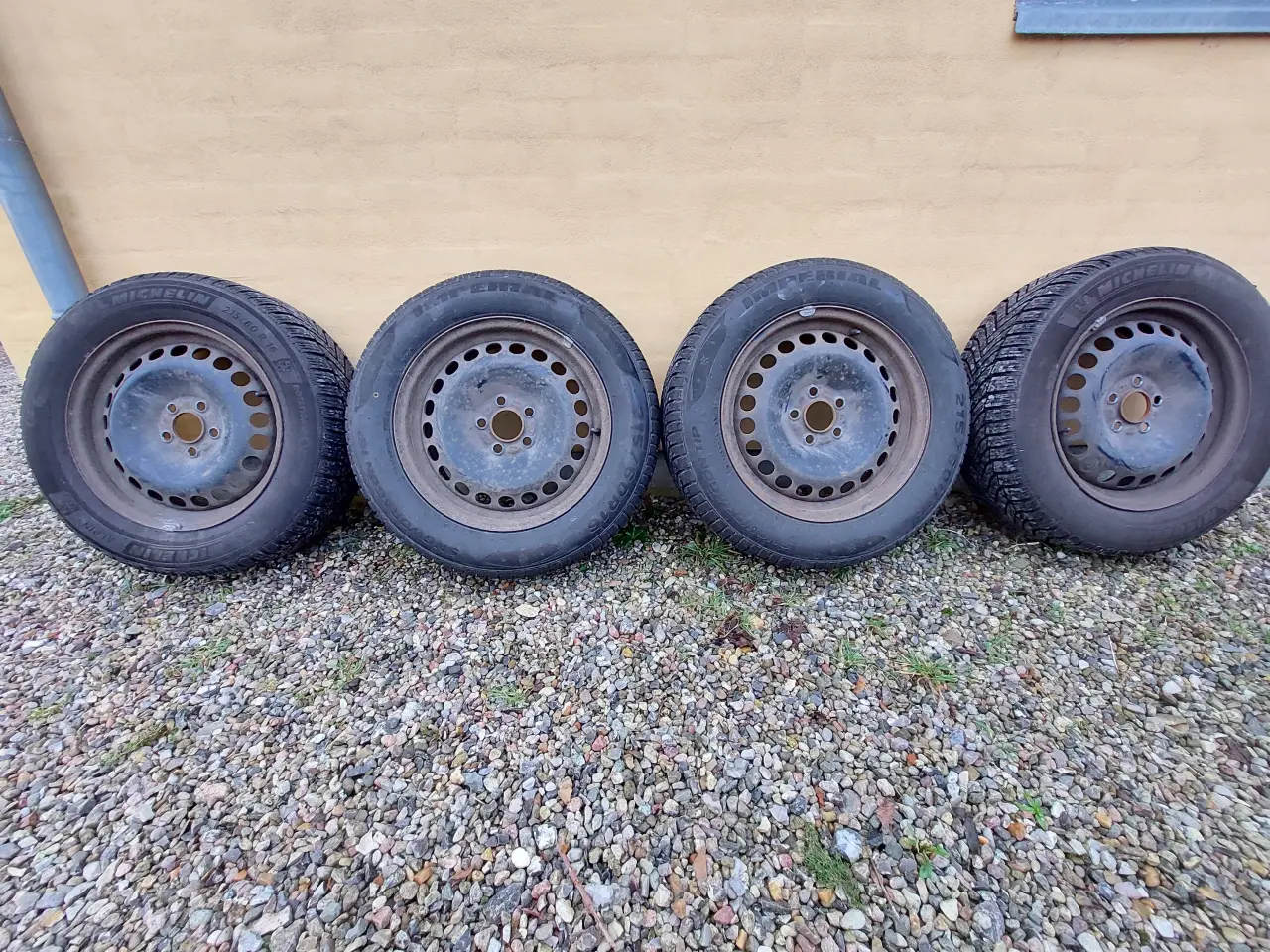 Billede 1 - 4 stk. Vinterhjul på stålfælge