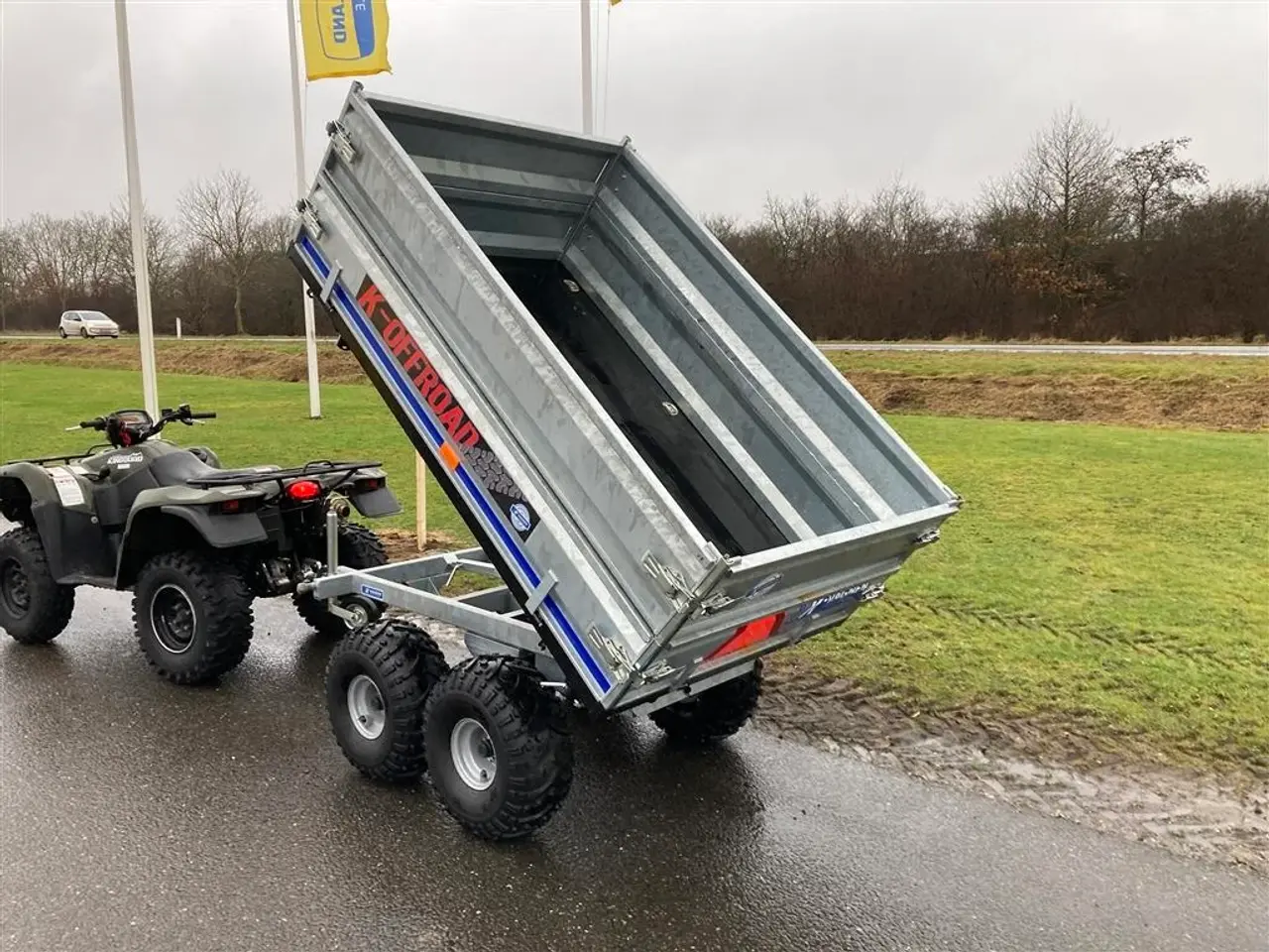 Billede 4 - K-vogne K-OFFROAD 1,2 tons Boggievogn med 3-vejs tip og høje sider.