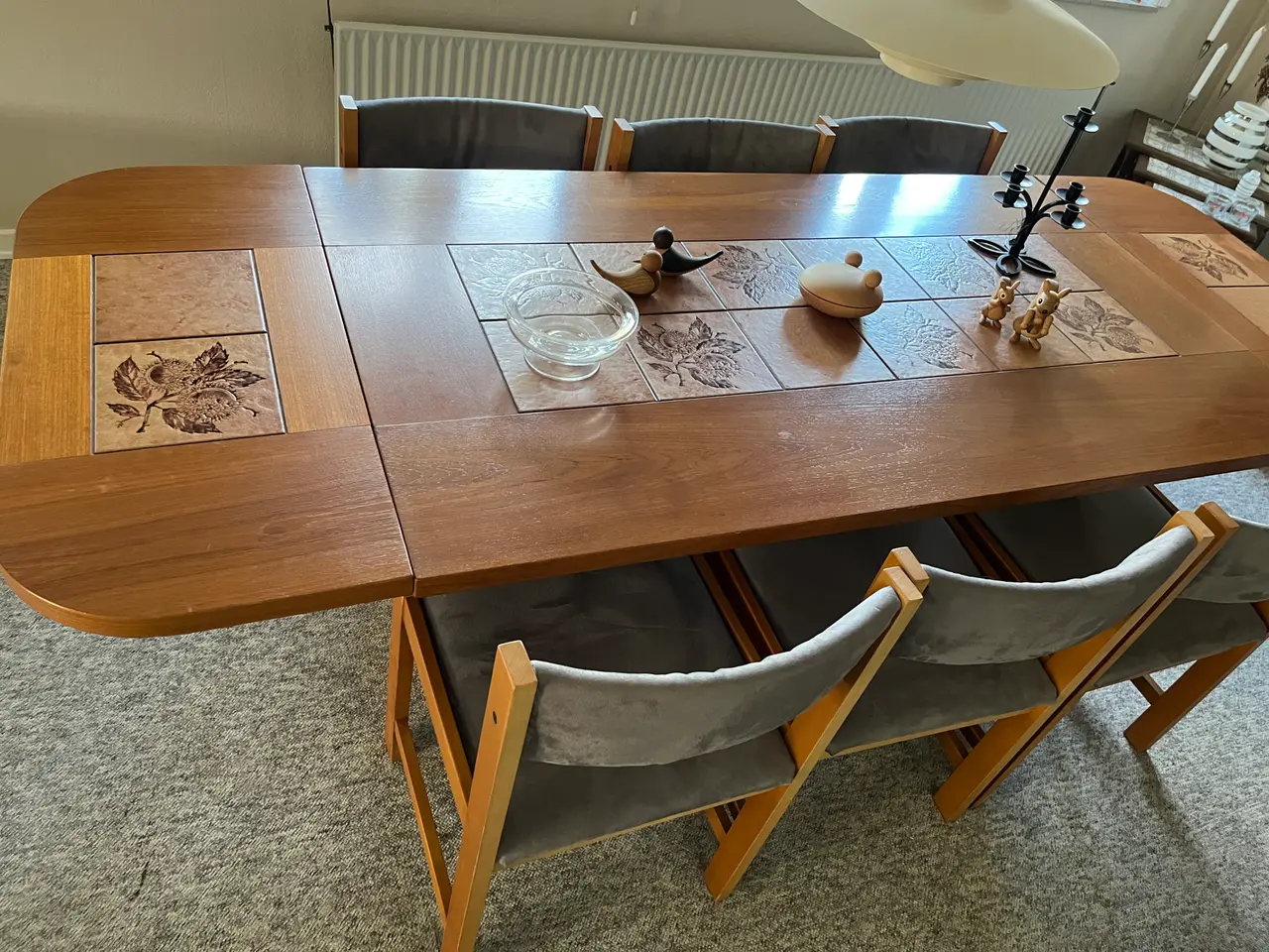 Billede 6 - Spisebord med kakler
