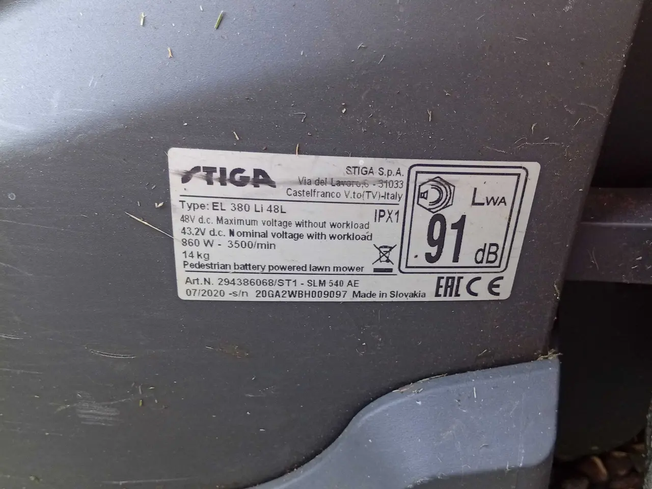 Billede 3 - Stiga SLM 540 batteri plæneklipper