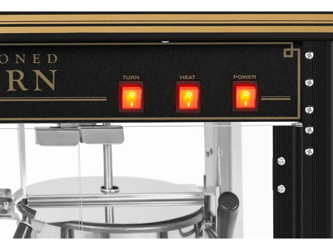 Billede 4 - Popcornmaskine – sort og guld – 56 x 42 x 76 cm