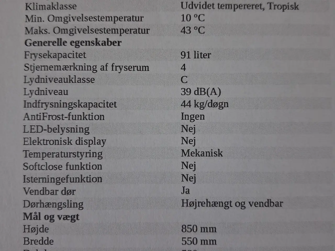 Billede 4 - Skabsfryser