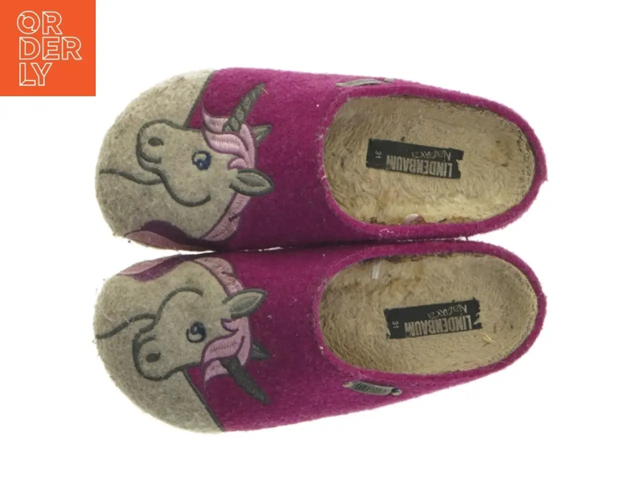 Billede 5 - Børne-slippers str. 31 med enhjørning motiv fra Lindenbaum (str. 31 )