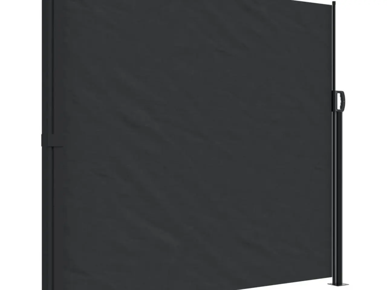 Billede 2 - Sidemarkise 180 × 500 cm - sammenrullelig, sort