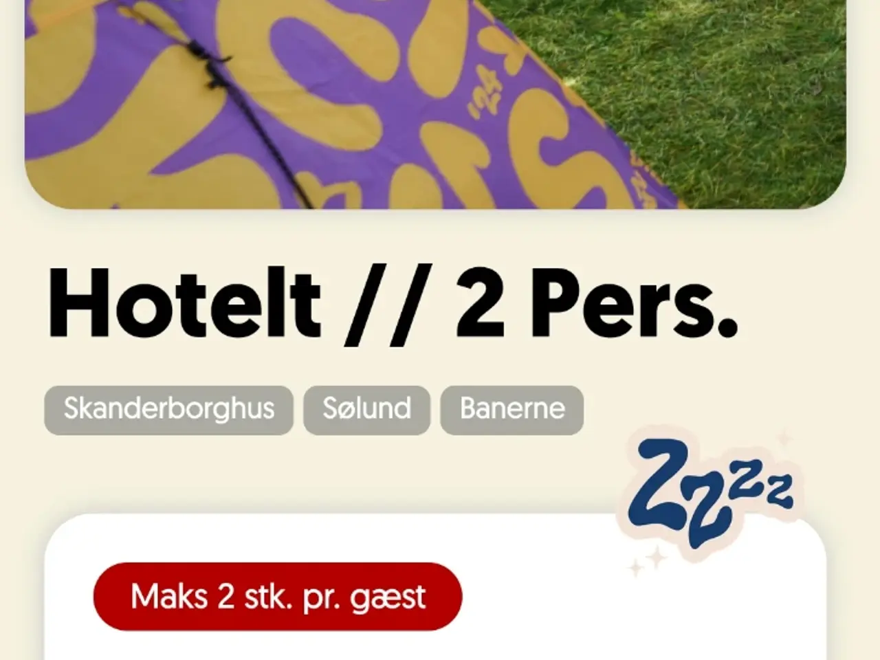 Billede 1 - Smukfest 2 person hotel banerne 