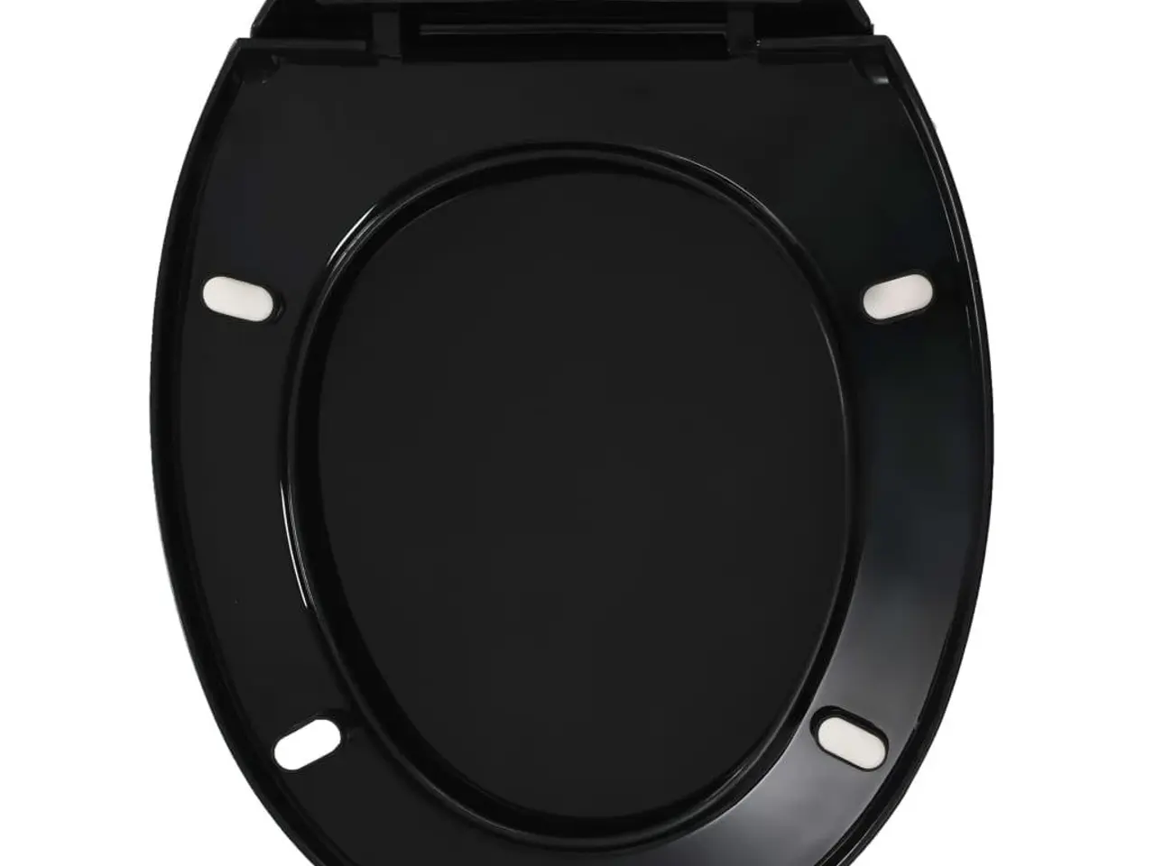 Billede 5 - Toiletsæde med soft-close og quick release - sort, 42,5 × 34 cm