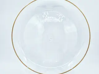 Mågeglas Lagkagefad Med Guldkant
