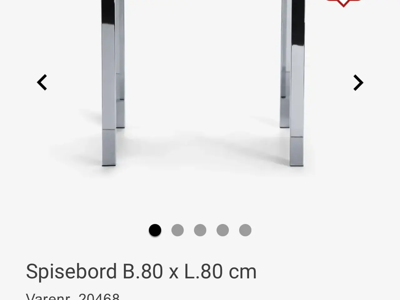 Billede 5 - Hvid højglans spisebord m.udtræk og krom stålben