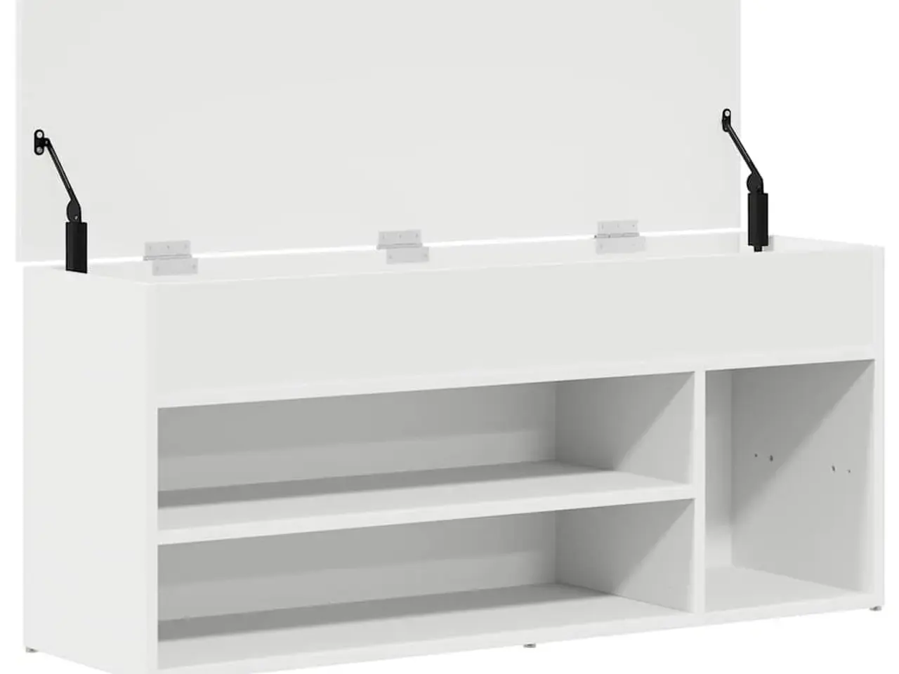 Billede 7 - Skobænk 102x30,5x45 cm konstrueret træ hvid