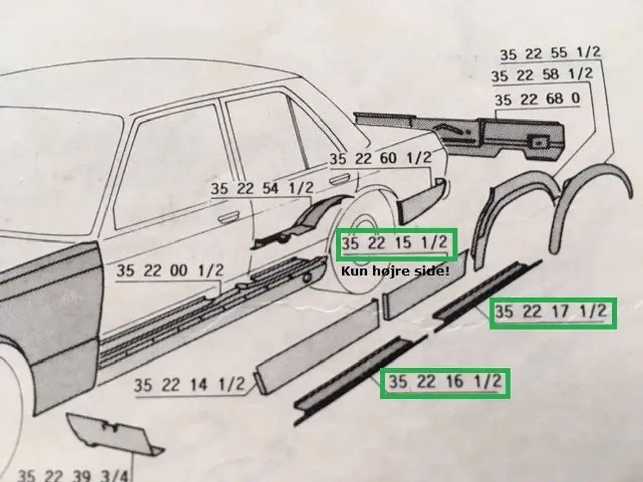 Billede 3 - Mercedes W116 pladedele