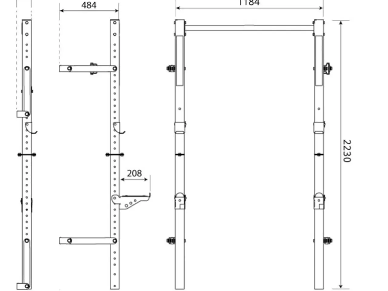 Billede 7 - Wall-Mounted Foldable Training Rack / Barbell Pres