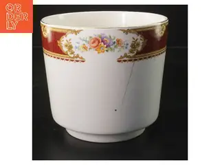 Blomsterdekoreret keramik potte fra Enoch Wedgwood (Tunstall) Ltd (str. Ø 15 cm længde 14 cm)