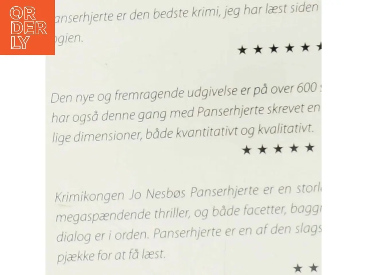 Billede 3 - Panserhjerte af Jo Nesbø (Bog)