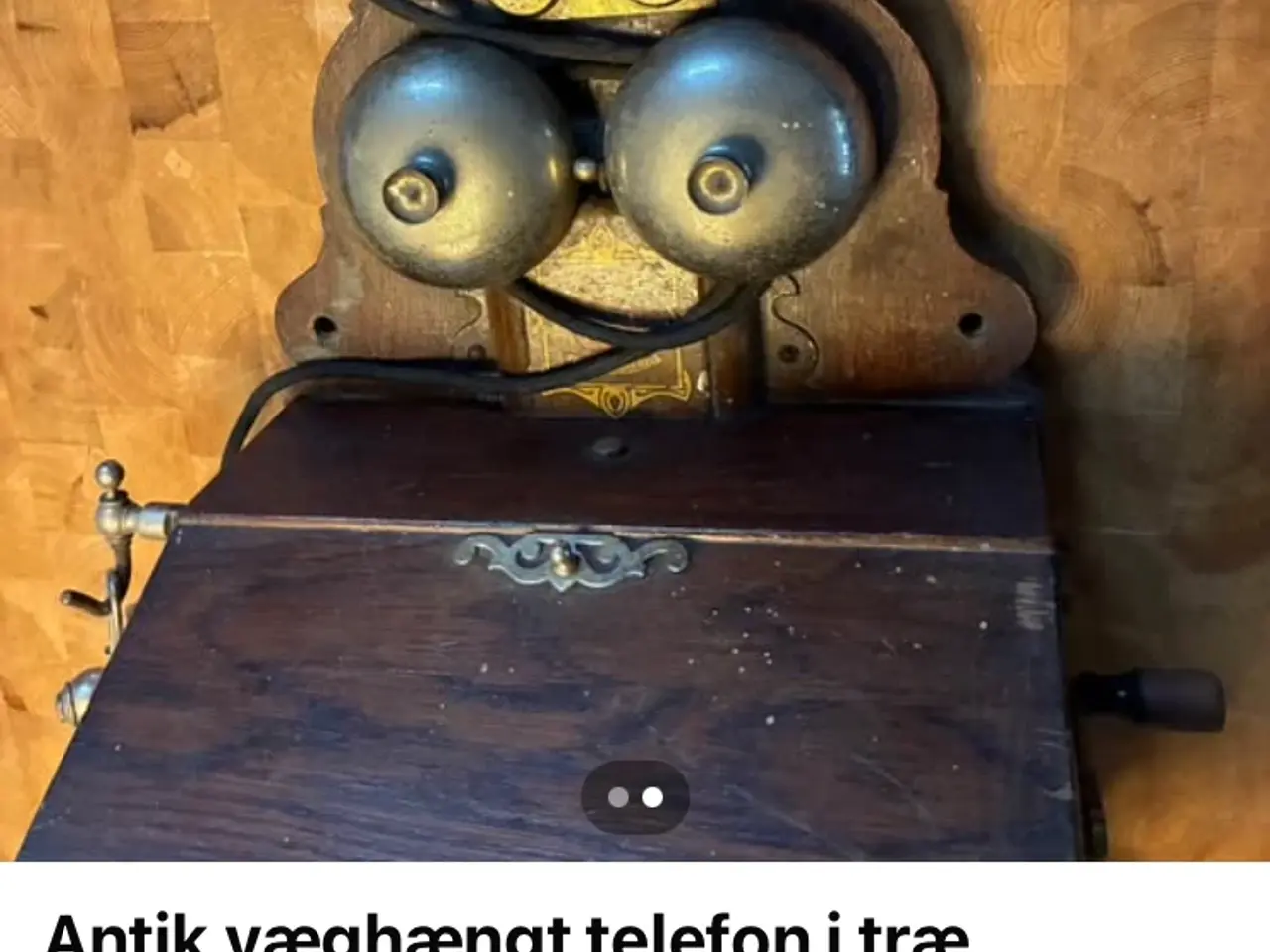 Billede 1 - Antik væghængt telefon