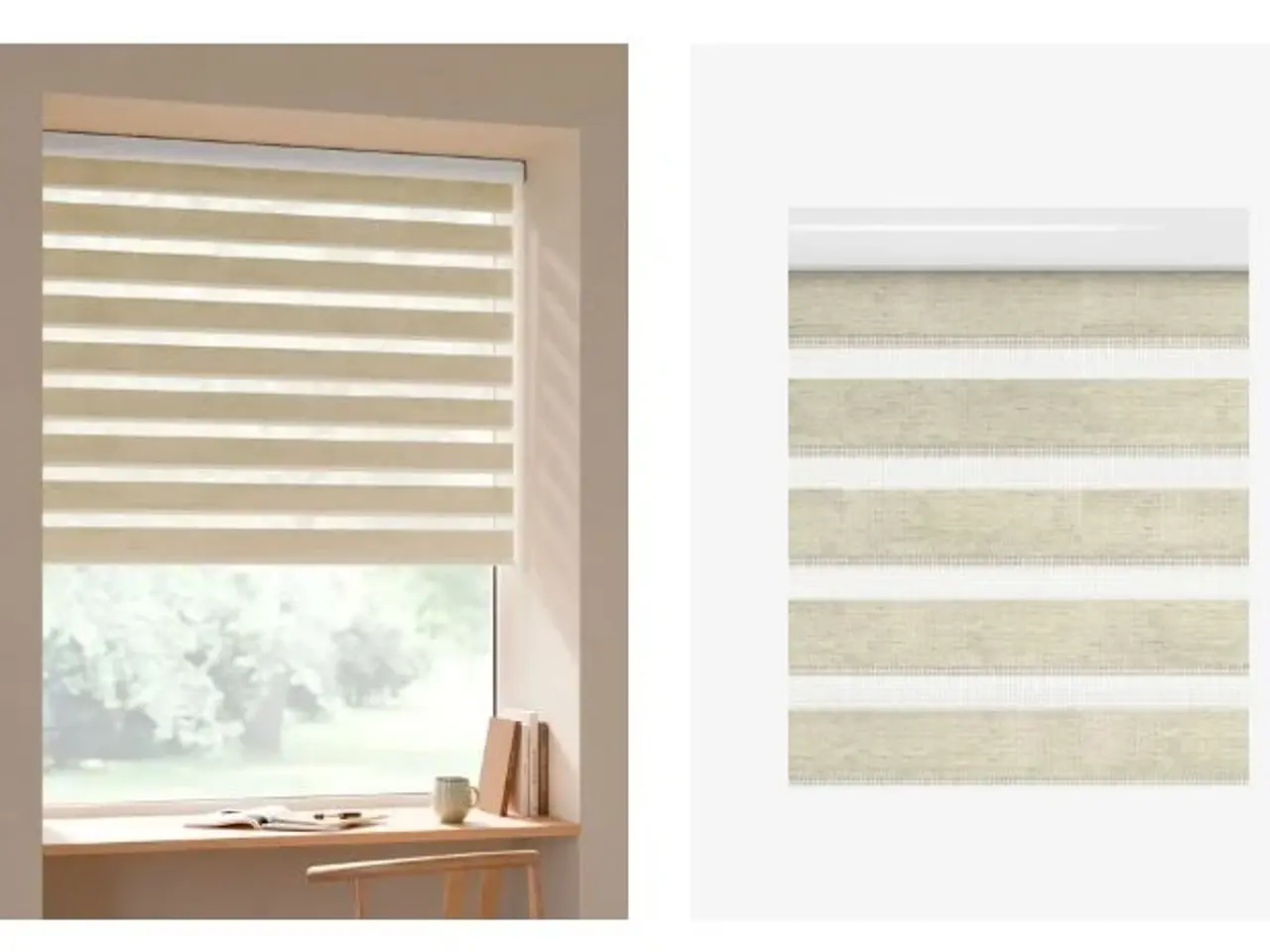 Billede 1 - 4 stk Rullegardin Duo ALSTEN 90x210 natur