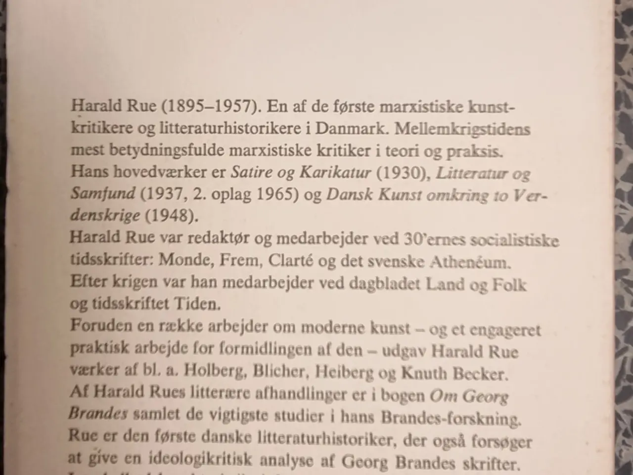 Billede 2 - Harald Rue: Om Georg Brandes