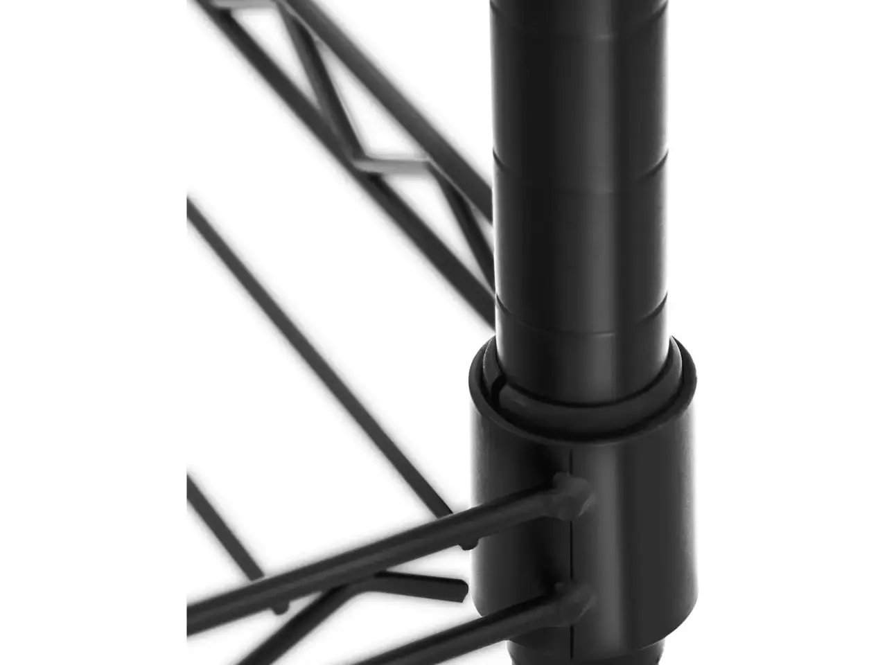 Billede 3 -  Robust Sort Tøjstativ (120cm) – 2 Bøjlestænger