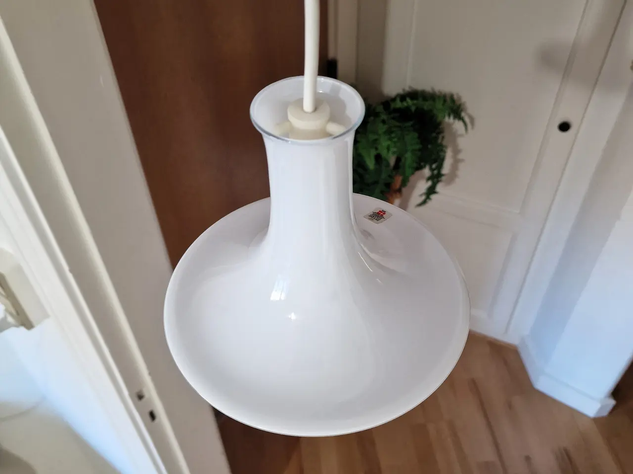 Billede 3 - Fin lille Holmegaard mandarin pendel.