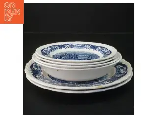 Sæt af 6 vintage tallerkener fra W.H. Grindley & Co Ltd (str. 6 stk Ø 18 & 19,5 & 23,5 cm)