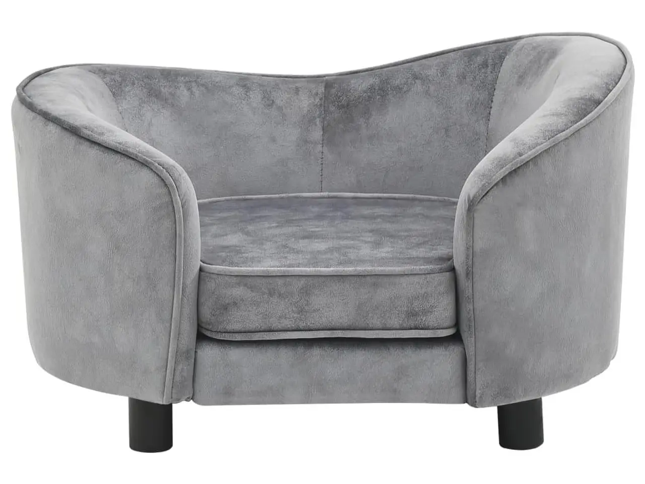 Billede 3 - Hundesofa i plys 69 x 49 x 40 cm grå