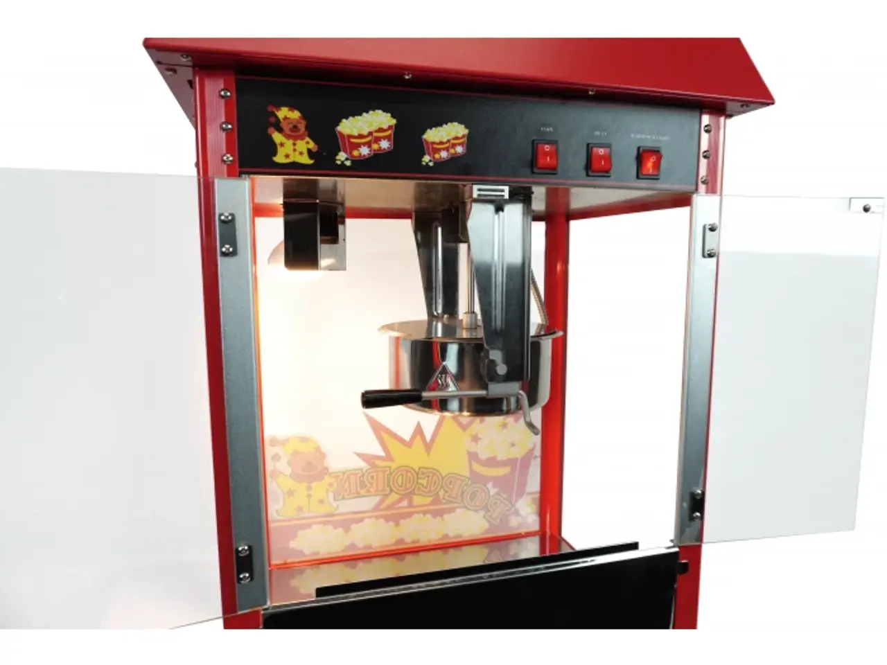 Billede 4 - Popcornmaskine – rød – B560 x D417 x H770 mm
