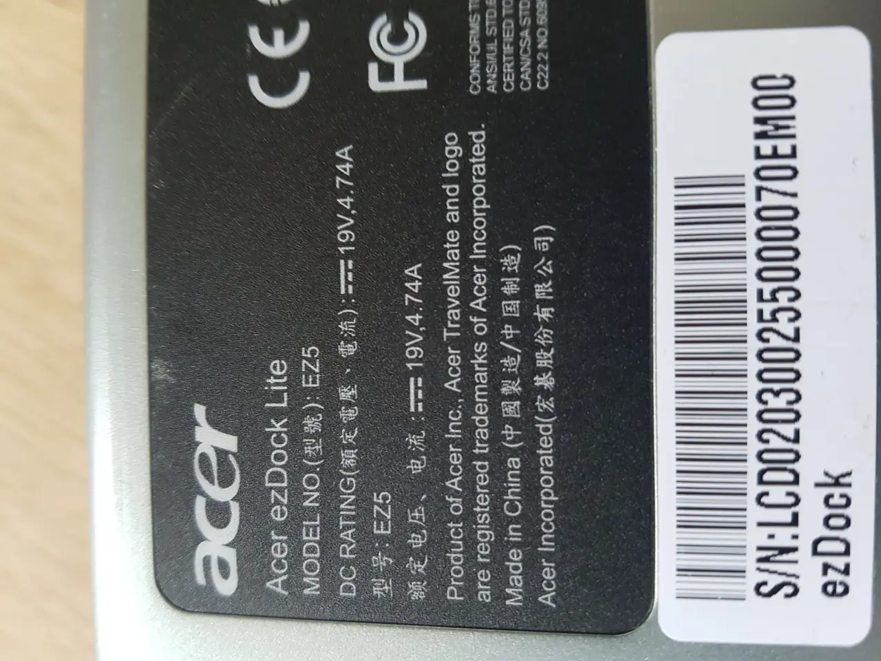 Billede 2 - Acer Dock Lite u/strømforsyning.