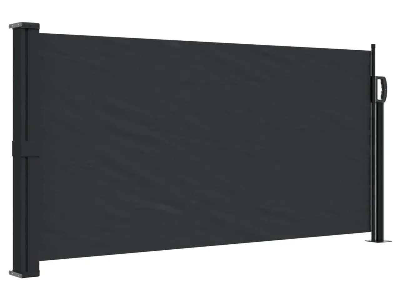 Billede 2 - Sidemarkise 100 × 500 cm - sammenrullelig, sort