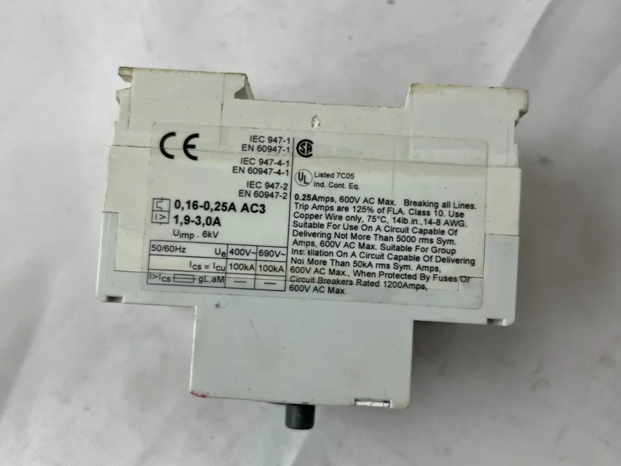 Billede 5 - ABB MS325 Motor Protection automatsikring 690V
