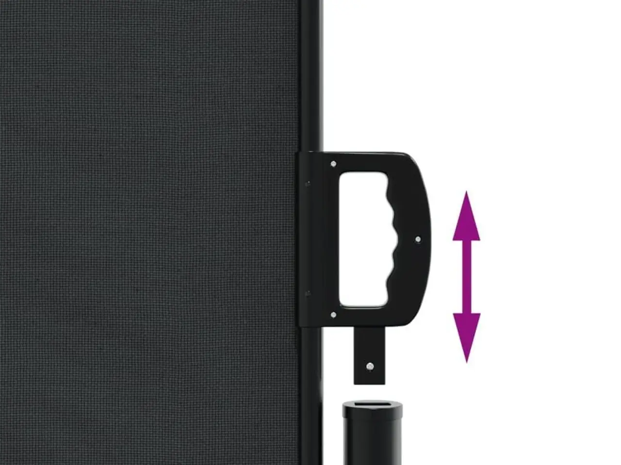 Billede 8 - Sidemarkise 180 × 300 cm - sammenrullelig, sort