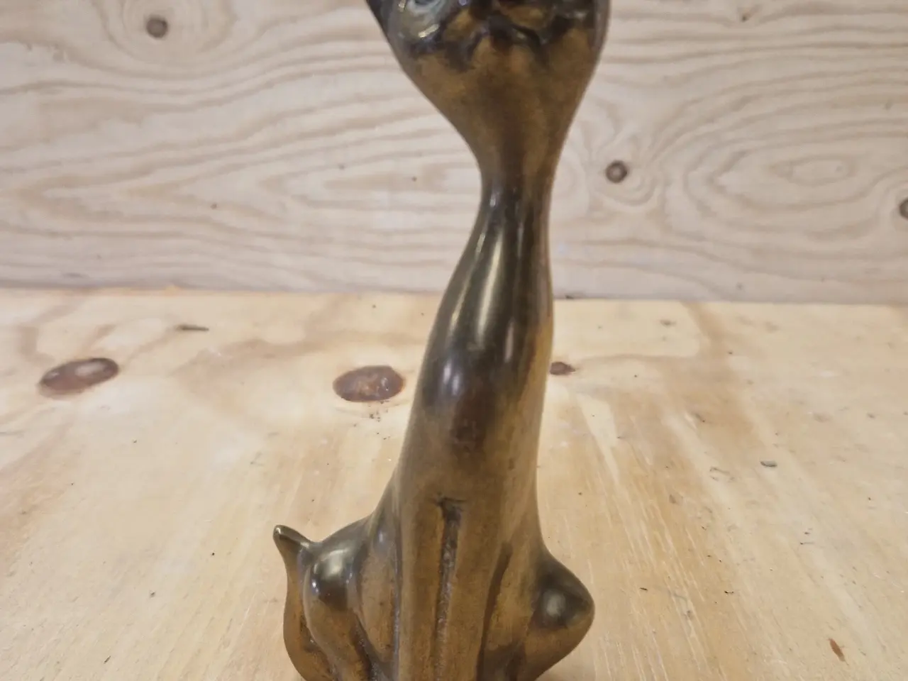 Billede 5 - 2 kattefigur I massiv messing