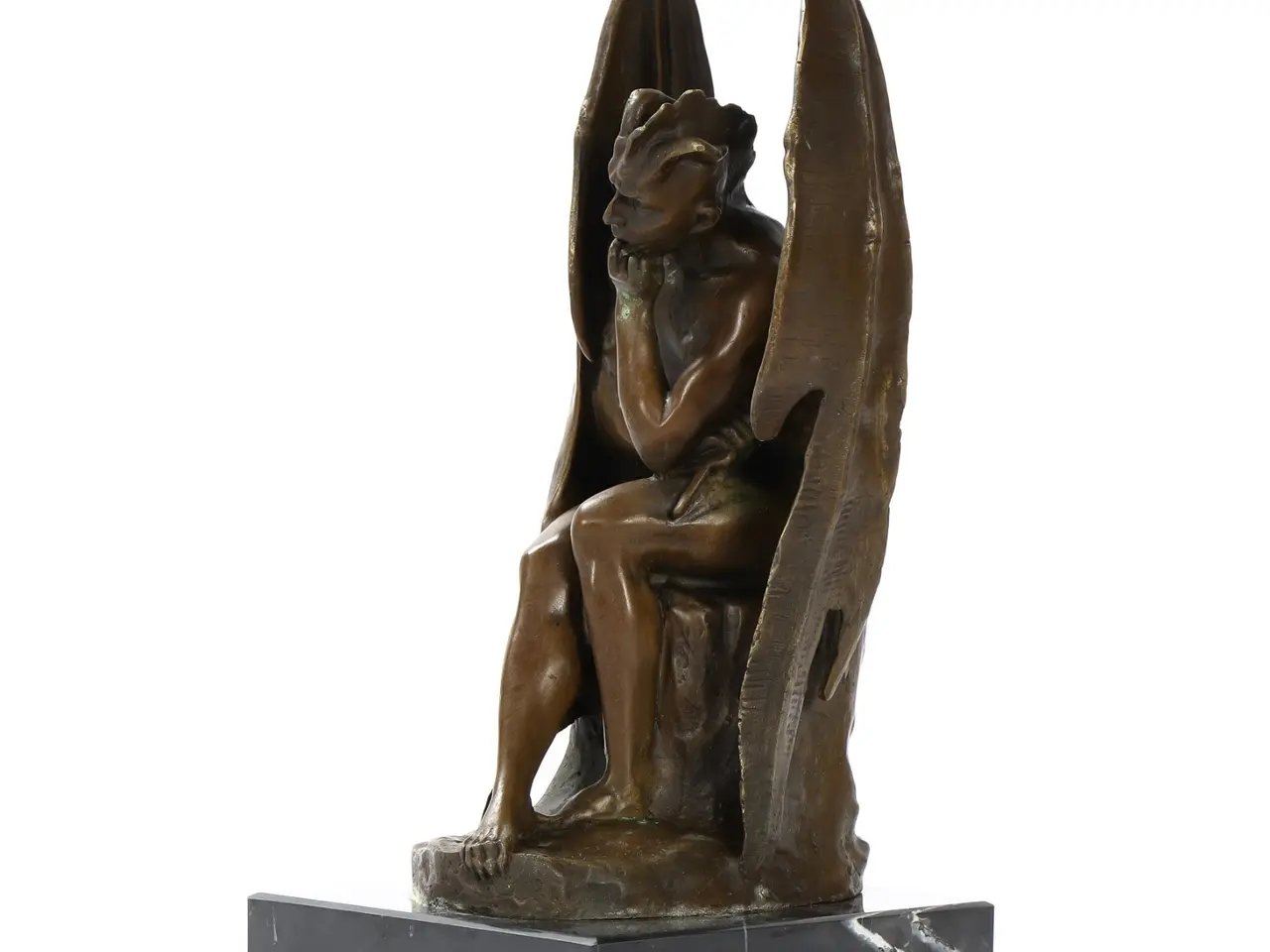 Billede 3 - En flot skulptur af siddende Lucifer