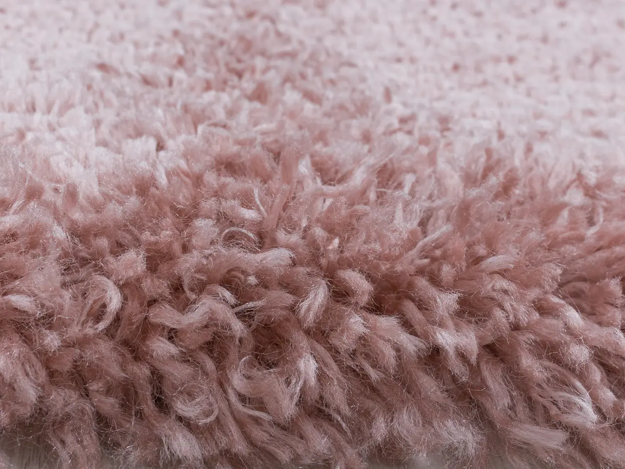 Billede 2 - FLUFFY rundt shaggy tæppe rosa - 80 x 80 cm