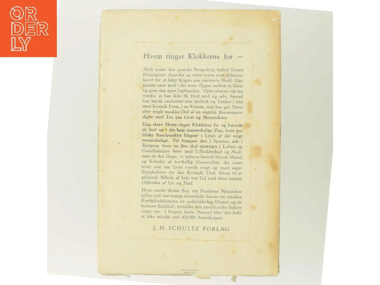 Billede 3 - Hvem ringer Klokkerne for? af Ernest Hemingway (Bog)