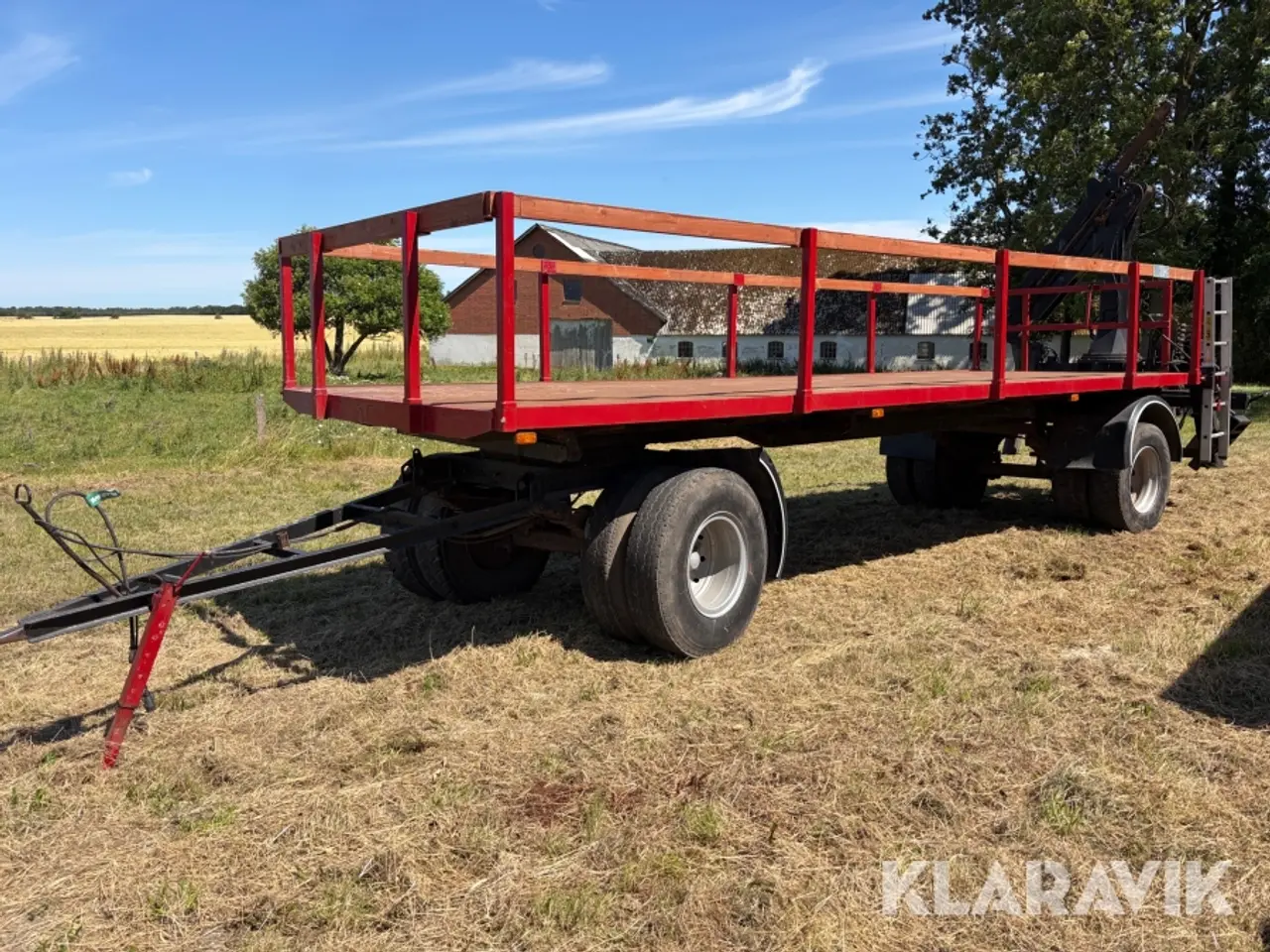 Billede 1 - Fladvogn med kran