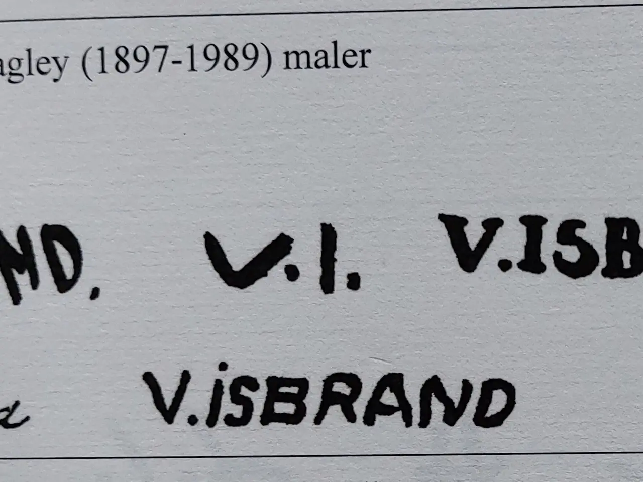 Billede 6 - VICTOR ISBRAND - ( 1897 - 1989 ) - oliemaleri