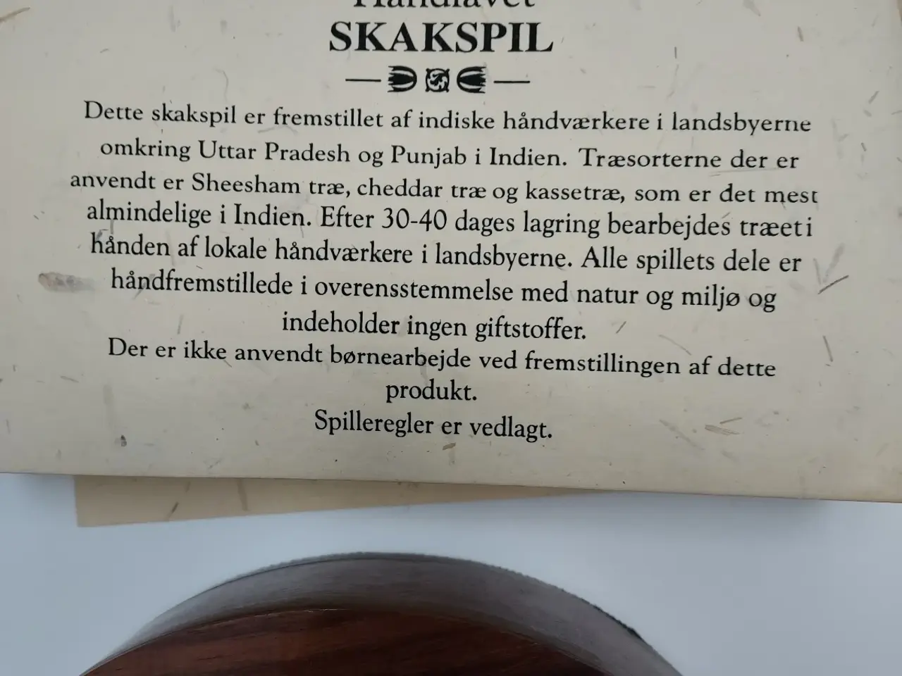 Billede 2 - Skakspil i håndlavet træ