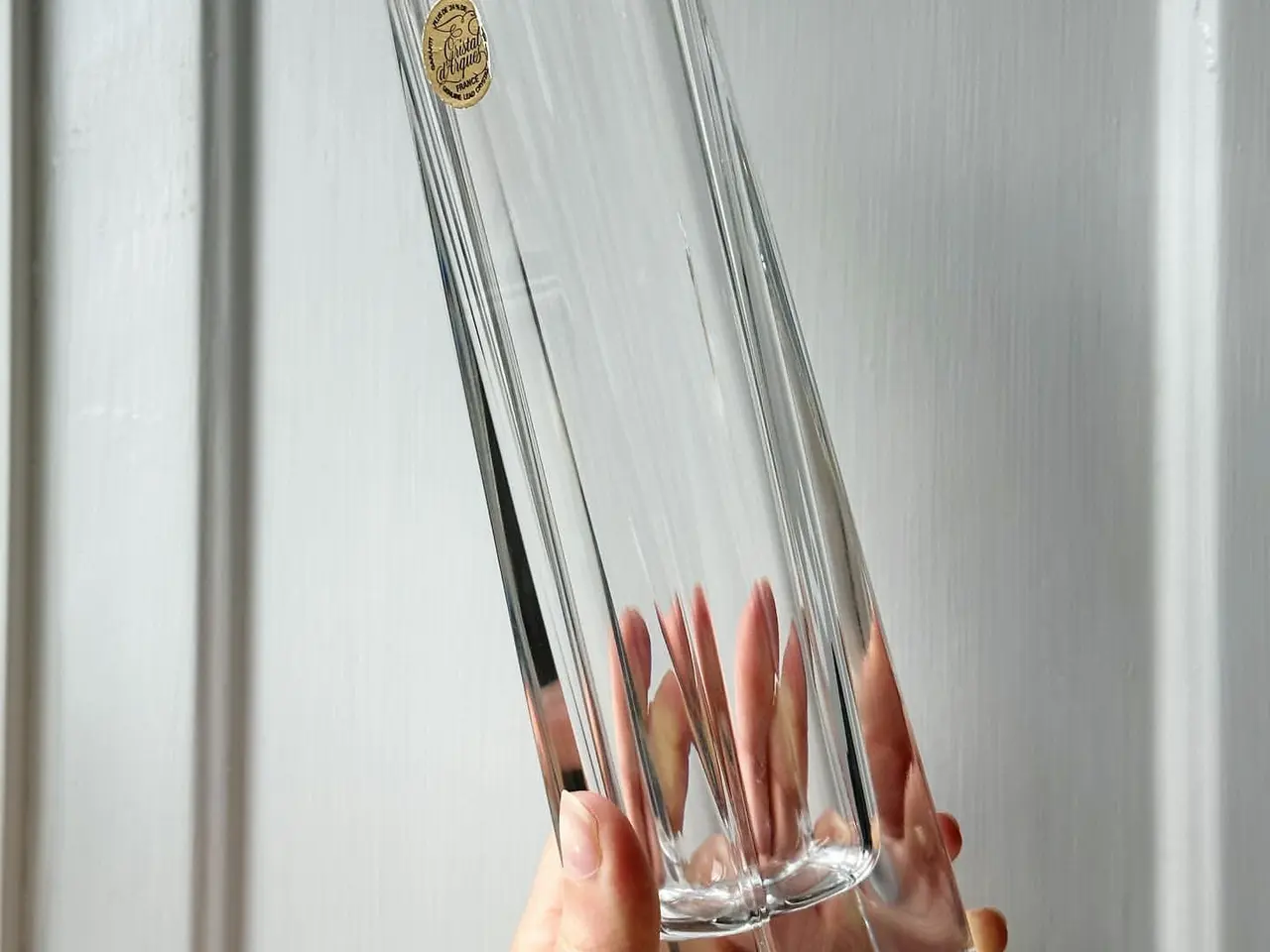 Billede 3 - Cristal d'Arques, facetteret krystalvase, Frankrig, NB