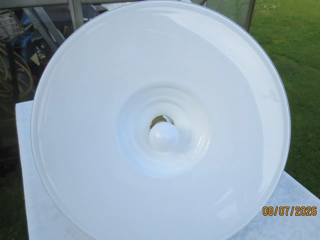 Billede 4 - 1 stk Stor Holmegaard Loftlampe Diameter 48 cm