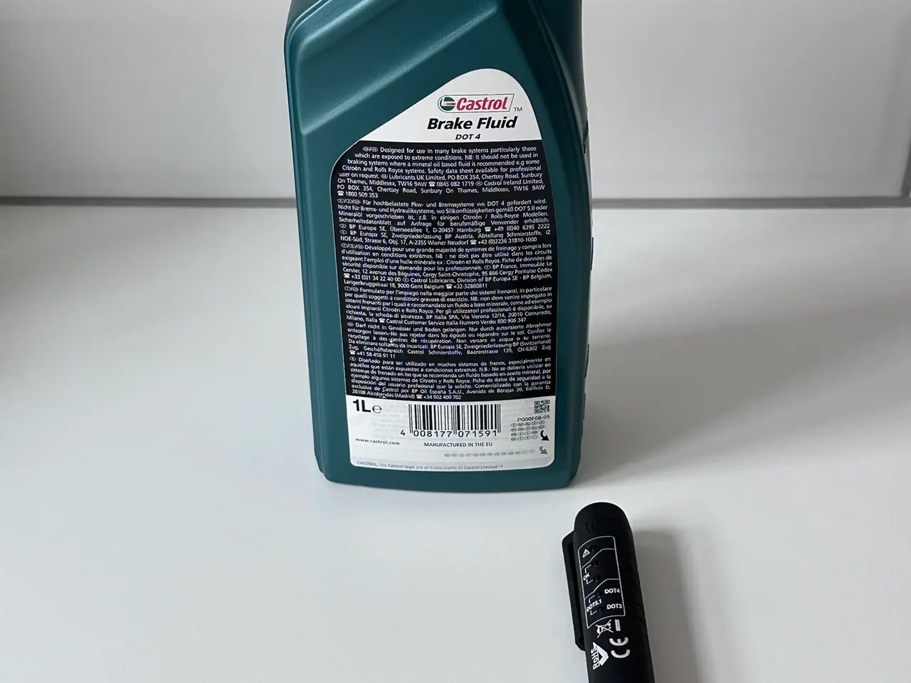Billede 4 - Bremsevæsketester + Castrol DOT 4 bremsevæske 1L