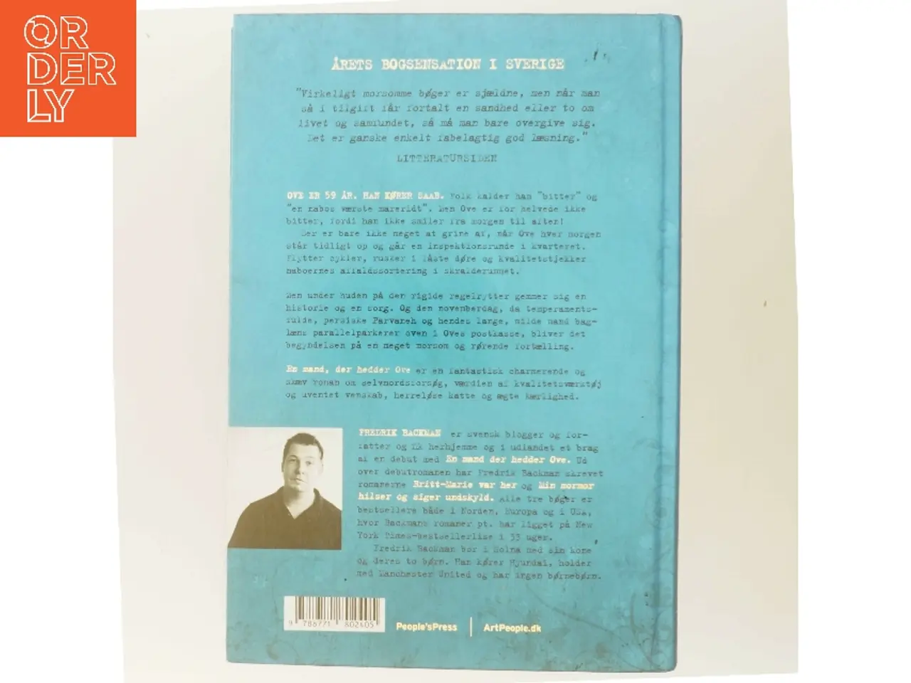 Billede 3 - En mand der hedder Ove : roman af Fredrik Backman (Bog)