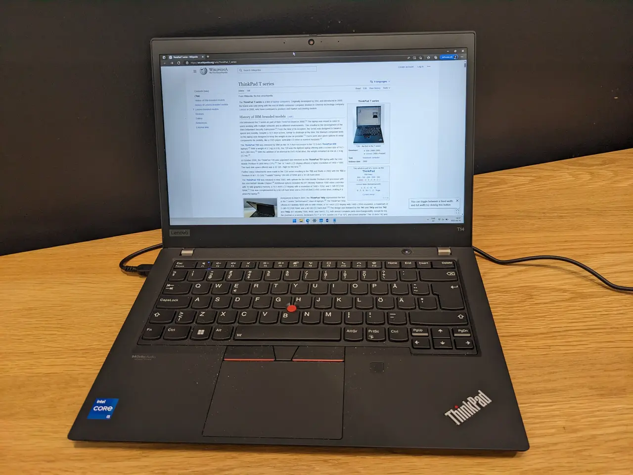 Billede 1 - Lenovo ThinkPad T14 Gen 2 — i5, 16 GB, 512 GB SSD